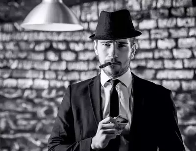1920s gangster photo shoot.