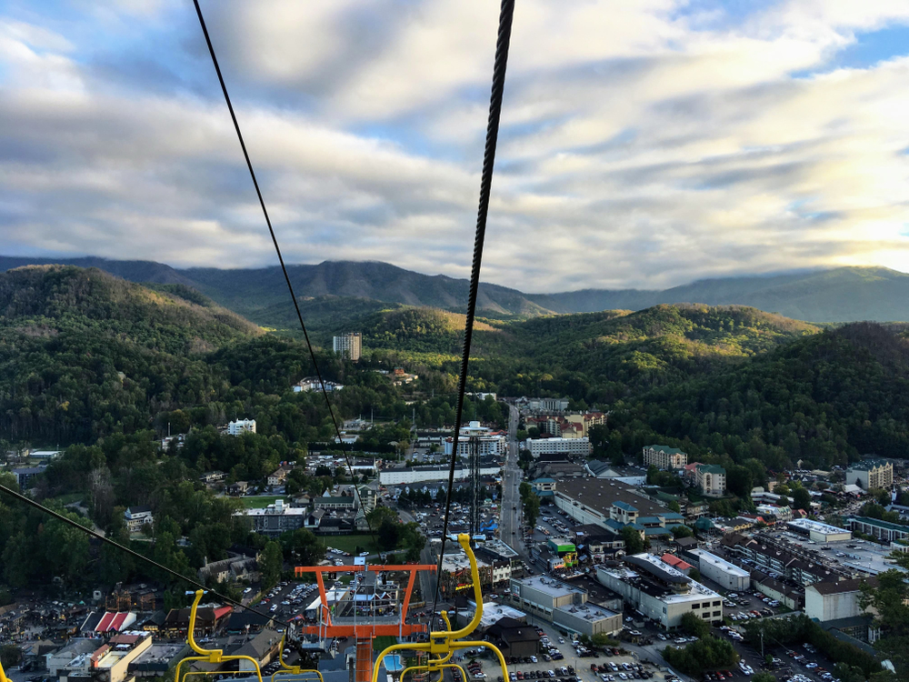 view from Gatlinburg SkyLift